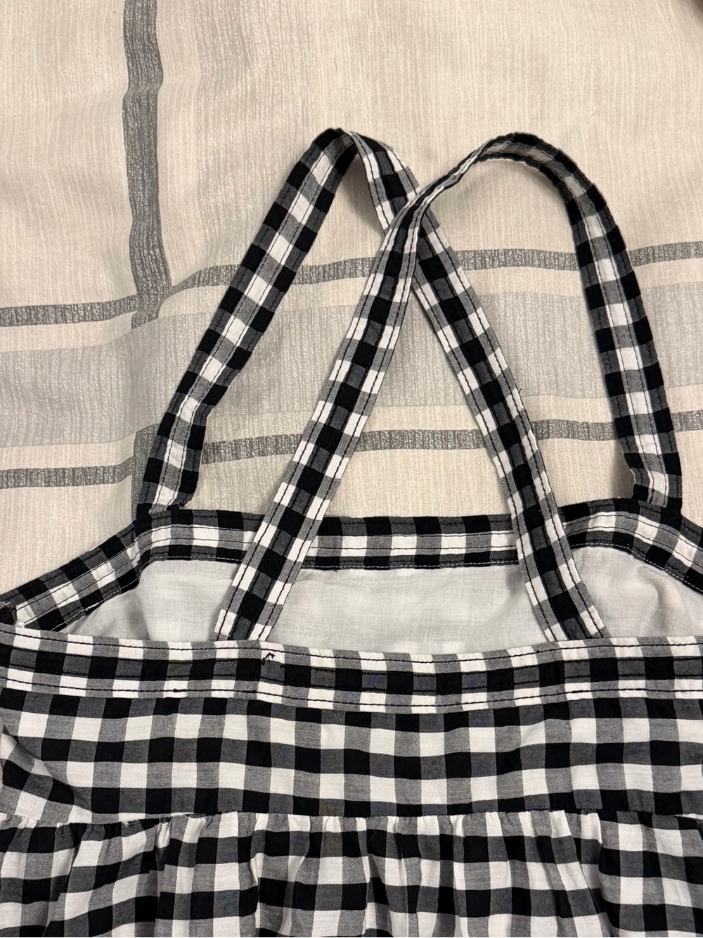J. Crew Black and White Gingham Midi Dress - Picture 5 of 7